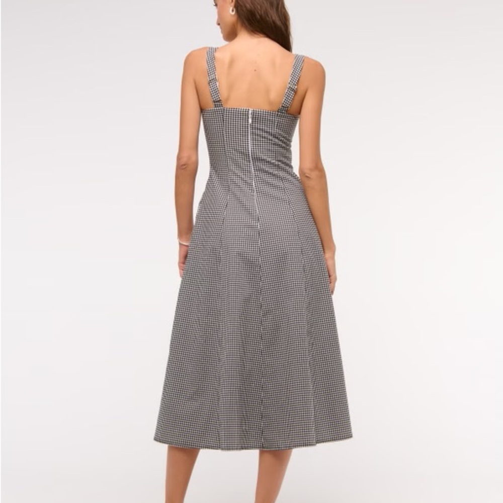Abercrombie & Fitch Black and White Midi Dress - Picture 5 of 6